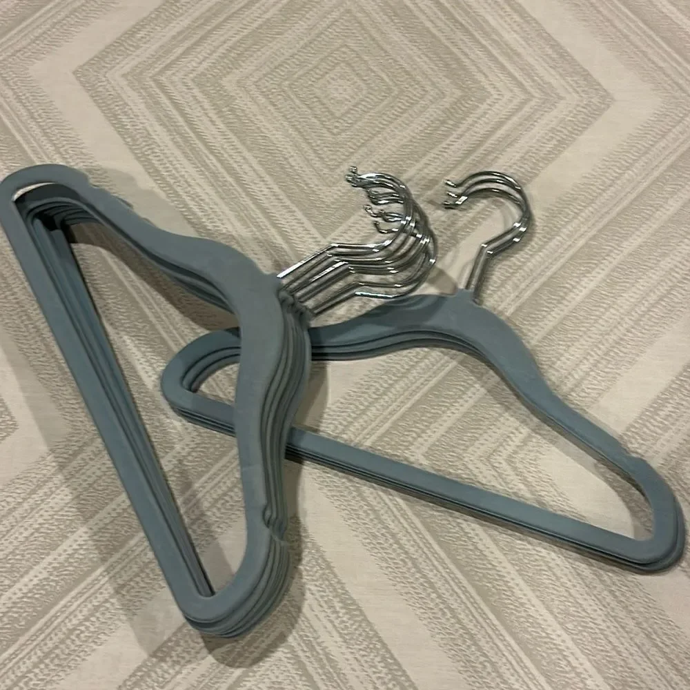 Non Slip Toddler Light Blue Hangers Set of Twelve